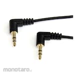 StarTech.com Slim 3.5mm stereo mini plug audio cable, L-shaped, male/male