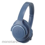 audio-technica ATH-SR30BT BL Bluetooth Headphones, Blue [Remote Control and Microphone Compatible / Bluetooth]