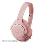 audio-technica ATH-SR30BT PK Bluetooth Headphones, Pink [Remote Control and Microphone Compatible / Bluetooth]