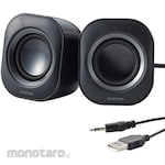 ELECOM Pc Speaker 2.0Ch 4W USB Power Supply Volume Adjustable