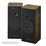 Sharp Active Speaker Wooden Walnut Design