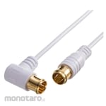 SANWA SUPPLY Antenna cable, one-sided L-shaped, very thin
