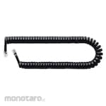 MCO Curl cord for handset 0.3m straight connection black