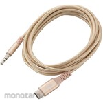 Ohm Electric Type-C/Φ3.5mm Conversion Cable, Heavy-Duty, Equipped with DAC, Supports High-Quality Audio Playback, 1.8m