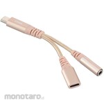 Ohm Electric Type-C/Φ3.5mm PD Adapter, Heavy-Duty, DAC Compatible, High Sound Quality, 0.1m