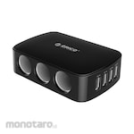 Orico 34W 4 Port Car Charger with 3 Cigarette Lighter