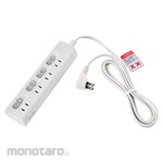 ELPA (Asahi Electric) LED switch tap, LED lamp specifications, individual switches, tracking fire prevention, urea resin, neat wiring, L-shaped plug, protective insulation resistant to breakage