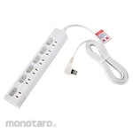 ELPA (Asahi Electric) LED switch tap, LED lamp specifications, individual switches, tracking fire prevention, urea resin, neat wiring, L-shaped plug, protective insulation resistant to breakage