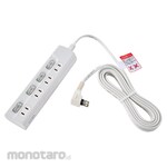 ELPA (Asahi Electric) LED switch tap, LED lamp specifications, individual switches, tracking fire prevention, urea resin, neat wiring, L-shaped plug, protective insulation resistant to breakage