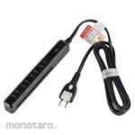 ELPA (Asahi Electric) Lightning-resistant slim rotary tap, 4 outlets, 2m, WBS-SL402SB series