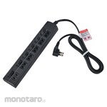 ELPA (Asahi Electric) Runless switch strip, energy-saving, non-illuminating individual switches, tracking fire resistant urea resin, neat wiring, L-shaped plug, protective insulation to prevent breakage