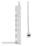 ELPA (Asahi Electric) Tap with lightning resistant switch, AC125V 15A, 6 ports, LED lamp specification, independent switch, lightning resistant surge to protect connected equipment from lightning, built-in breaker