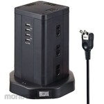 ESCO AC100V/14Ax2m 12 taps/USB port/tower type