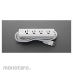 ESCO AC125V/15Ax 3m tap (4 ports/Nukedome/with magnet)