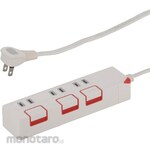 Ohm Electric 3 power strips with lampless individual switches