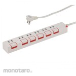 Ohm Electric 6 power strips with lampless individual switches