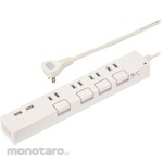 Ohm Electric Power Saving Tap, Lighting Push Button Switch, 4 Lightning Guards, USB Port Included