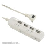 Ohm Electric Power tap with LED individual switch Alternating outlet Dust shutter