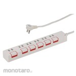 Ohm Electric Power tap with lampless individual switch Lightning guard Tracking fire prevention plug