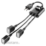 SANWA SUPPLY Power extension cord with central switch