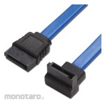 Ainex [SATA cable] + Serial ATA cable + Single-sided L-shaped connector + 30cm + SAT-3003UBL + Blue