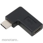 Ainex USB3.1 Gen2 Conversion Adapter C Female to C Male Horizontal L Shaped U32CC-LFAD Black