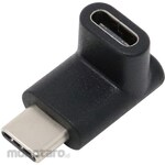 Ainex USB3.1 Gen2 Conversion Adapter C Female to C Male Vertical L Shaped U32CC-UFAD Black