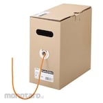 Buffalo Cat5e LAN Cable, 100m, Single Wire, Orange