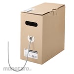 Buffalo Cat5e LAN cable, 100m, single wire, light gray