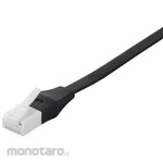 Buffalo Cat6 LAN Cable with Unbreakable Claws, Flat and Straight, 20m, Black