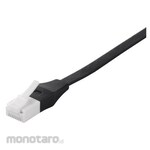 Buffalo Cat6 LAN Cable with Unbreakable Claws, Flat and Straight, 20m, Black
