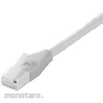 Buffalo Cat6A Unbreakable LAN Cable, Standard Straight, 1m, White