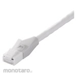 Buffalo Cat6A Unbreakable LAN Cable, Standard Straight, 1m, White