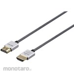 Buffalo Premium Certified Slim HDMI Cable, 1.0m, Silver