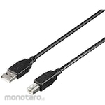 Buffalo USB 2.0 A to B Carbon Fiber Cable 0.5m Black