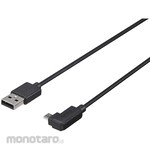 Buffalo USB 2.0 Cable A-microB L-Shaped Right 1.5m Black