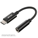Buffalo USB Type-C to 3.5mm 4-Pole Audio Adapter, Black