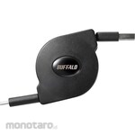 Buffalo USB2.0 AC Retractable Cable 1.2m Black