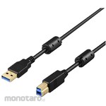 Buffalo USB3.2 Gen1 Cable AB with Ferrite Core 2m Black