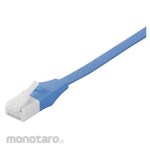 Buffalo Unbreakable Cat 6 LAN Cable, Straight, Flat, 1.5m, Blue