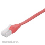 Buffalo Unbreakable Cat 6 LAN Cable, Straight, Flat, 1m, Pink