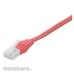 Buffalo Unbreakable Cat 6 LAN Cable, Straight, Flat, 1m, Pink