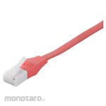 Buffalo Unbreakable Cat 6 LAN Cable, Straight, Flat, 3m, Pink