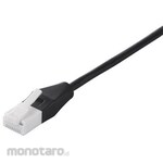 Buffalo Unbreakable LAN Cable, Category 6, Straight, Slim, 0.5m, Black