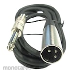 COMON Φ6.3mm Monaural Plug to Xlr3 11C Male Plug Conversion Cable 1.5M