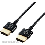 ELECOM HDMI Cable Premium 4K Compatible Slim Small Connector High Speed High Image Quality Ethernet Compatible