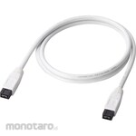 ELECOM IEEE1394 Cable 9-Pin-9-Pin FireWire Cable White