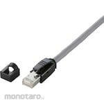 ELECOM Industrial LAN Cable, Movable, Oil-Resistant, Aluminum Tape Shield + Braided Shield, AWG26 x 4P, Gray