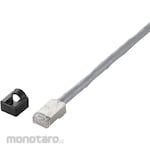 ELECOM Industrial LAN Cable, Movable, Oil-Resistant, Braided Shield, AWG25 x 4P, Gray