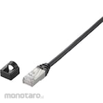 ELECOM Industrial LAN Cable, Slightly Flexible, Oil-Resistant, Braided Shield, AWG28 x 4P, Black